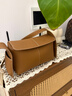 Songmont挂耳系列屋檐包mini设计师款头层牛皮通勤斜挎hobo包 枇杷棕 预售18天 实拍图
