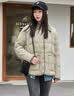 坦博尔羽绒服女秋冬新款轻薄短款小个子翻领百搭外套TD236266 奶茶棕 S 160/84A（建议体重115-125斤） 实拍图