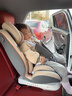 贝倍适（BAYBETSS）儿童安全座椅汽车用0-4-12岁宝宝360度旋转婴儿车载坐椅ISOFIX 米灰色【遮阳棚+上拉带+侧保护】 实拍图