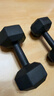 艾美仕（AiMeiShi）哑铃男士健身家用器材女练臂肌一对六角包胶亚玲环保套装组合学生 10KG 一副（左右手各5公斤） 实拍图