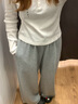 优衣库女装运动宽腿裤/阔腿裤宽松卫裤25秋冬新款479620 03 灰色 S /155/64A 实拍图