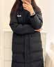 斐乐蓬蓬羽绒服丨FILA过膝长款羽绒女连帽防污保暖外套 正黑色-BK 2XL 180/96A 实拍图