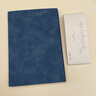 嘉然恒商务肤感羊巴皮笔记本本子A5加厚软皮面记事本文具高颜值办公用品工作日志会议记录本企业定制蓝色 实拍图
