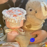 范爷家晚安小熊玩偶花束送女友仿真永生花抱抱桶儿童生日礼物公仔手捧花 实拍图
