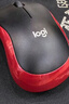 罗技（Logitech）M185鼠标 无线鼠标 办公鼠标 对称鼠标 黑色红边 带无线2.4G接收器 实拍图