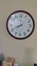 康巴丝（Compas）挂钟 客厅钟表挂墙 现代石英时钟挂表3128 木纹色 38cm 实拍图