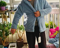 红豆居家睡衣男秋冬季法兰绒男士家居服拉链款休闲套装可外穿 晴山蓝175 实拍图