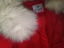 千仞岗冬季女士中长款羽绒服女百搭休闲时尚冬装保暖防寒服毛领连帽外套 活力红 M (165) 卡码建议选大码 实拍图