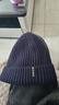 海澜之家（HLA）帽子男士秋冬季保暖加绒毛线针织帽女含羊毛防风防寒 黑色 实拍图