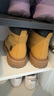 骆驼（CAMEL）【王俊凯同款】加绒马丁靴男鞋秋冬新款大黄靴女户外工装登山靴子 G122W7757TR金黄色（男 绒里款） 43 实拍图