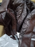 优衣库女装仿皮短茄克/外套休闲时尚翻领夹克480060 38 深褐色 XL /165/92A 实拍图