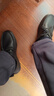 强人商务皮鞋男头层牛皮软底通勤皮鞋透气休闲男鞋 JDA351332 黑色 42 实拍图