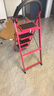 忆琳居梯子家用安全人字梯折叠梯伸缩多功能楼梯便捷扶梯加厚红色四步 实拍图