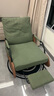 积木部落 摇摇椅家用阳台休闲椅折叠沙发椅客厅懒人沙发单人午休逍遥椅子 墨绿色+脚踏【灯芯绒+咖色腿】 实拍图