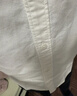 BLACKMONDAY纯棉牛津纺长袖衬衫男全棉抗皱免烫纯色男士商务休闲衬衣 实拍图