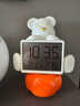 辰鱼奶油风时钟摆件闹钟客厅电视柜桌面摆放钟表台式装饰品创意电子钟 白色-暴力熊温度湿度时钟摆件 实拍图