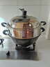 中轶（INYI）大炒锅加深无涂层铸铁锅生铁锅蒸炖锅炒菜锅燃气电磁灶通用大容量 34cm套装【二层蒸笼】 34cm 实拍图