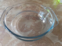 格娜斯双耳透明耐热玻璃碗大号带盖微波炉专用碗汤碗面碗沙拉碗餐具1.5L 实拍图