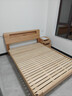 源氏木语全实木床北欧风小户型卧室家具橡木床现代简约主卧1.5m1.8m双人床 原木色低铺夜光床斜靠版【橡木】 1500mm*2000mm  框架结构 实拍图