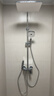 恒洁淋浴花洒全套精铜主体可升降易除垢喷头花洒套装 【除垢置物方顶喷】HMF951-333B 实拍图