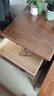沃木 实木方几边几角桌角几 北欧实木置物花架 美式飘窗桌 方几上抽(胡桃色) 【FS-901】 实拍图