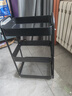 甄严选推车置物架落地多层收纳架宿舍移动零食架厨房架子铁艺带轮储物架 【加厚碳钢】三层黑色送滑轮 实拍图