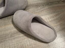 京东京造【日式软底】拖鞋轻简软弹加厚毛绒保暖棉拖鞋男士款深灰色41-42 实拍图