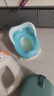 世纪宝贝（babyhood）儿童马桶坐便器 男女宝宝卡通小马桶 稳固大靠背114淘气鸭 天蓝 实拍图