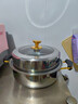 拜格（BAYCO）蒸锅双层28CM不锈钢家用炖蒸煮一体汤锅火锅燃气电磁炉通用BG8620 实拍图