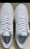 特步男鞋运动鞋空军一号情侣板鞋百搭休闲鞋时尚耐磨防滑运动鞋潮板鞋 新白色【女款新版】 39 实拍图