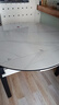 章玺岩板餐桌椅组合现代简约可伸缩轻奢方圆餐桌家用小户型实木饭桌子 卡塔金白+黑白框架【12mm岩板】 1.2米 单张桌【不含椅】 实拍图