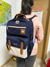 卡拉羊（KALA·Y）中学生书包防下坠减负云朵书包大容量高颜值5-9年级双肩包男女生 【大号】身高150以上|藏青 实拍图