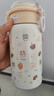 可爱动物吸管保温杯316不锈钢高颜值ins男女学生便携卡通双饮杯子 黄色点点狗保温杯520ml 实拍图