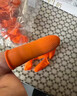 防滑手指套加厚耐磨防水防割伤劳保指套无尘车间点钞翻书一次性手指套 L加厚防滑橙色【100个】 实拍图