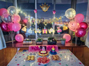 多美忆生日场景布置女孩生日气球装饰儿童桌飘宝宝周岁生日快乐粉色城堡 实拍图