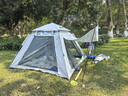 探险者（TAN XIAN ZHE）帐篷户外露营防雨过夜3人-4人速开便捷天幕二合一黑胶防晒帐篷 5-8人加厚防晒帐篷【云雾白】 实拍图
