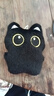 黑猫玩偶毛绒公仔挂件ins可爱猫咪包包挂饰情侣礼物送女朋友礼物 红白围巾+黑猫【送黑色珠珠链】 会吱吱叫【10厘米左右】 实拍图