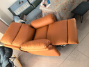 左右沙发功能皮感科技布单人沙发单椅DZY6010 暮光橙31055 实拍图