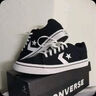 匡威（Converse）官方 Sport Casual休闲板鞋漫步星箭板鞋黑色A10547C A10547C 40 实拍图
