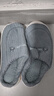 小熊小兔新款秋冬季情侣保暖学生男拖鞋女厚底防滑外穿居家棉拖鞋 小熊小兔棉拖-灰色 40-41 适合39-40 实拍图
