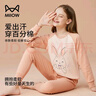 猫人儿童内衣套装纯棉女童秋衣秋裤中大童打底棉毛衫 卡通兔兔 175 实拍图