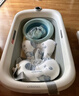 英氏（YEEHOO）新生婴儿洗澡盆宝宝浴架盆大号可折叠坐躺托家用幼儿儿童用品浴盆 实拍图