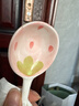 少女心草莓双耳碗勺加厚汤碗沙拉碗饭碗家用碗高颜值釉下彩餐具 浅粉草莓双耳碗（2碗2勺） 4件套 实拍图