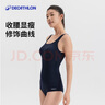 迪卡侬泳衣女连体三角抗氯游泳服显瘦大码泳装泡温泉深蓝4230018 实拍图