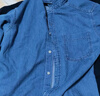 优衣库男女装牛仔宽松衬衫/水洗产品长袖衬衣478115 480761 478115/65宝蓝色 L 实拍图