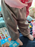巴拉巴拉【荣信乐乐趣IP】巴拉巴拉宝宝长裤女童冬季运动裤可爱加绒保暖 晨灰20131 100 实拍图