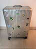 EAZZ【一体铝框｜退换免费】行李箱铝镁合金拉杆箱旅行箱登机密码皮箱 【全铝镁合金金属箱】｜银色 29英寸 全球飞 超大容量旅游箱 实拍图