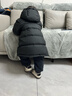 保姆鹅  【风墙】儿童羽绒服宝宝中长款护脸加厚外套保暖童装[NG2664] 中国红 150 实拍图