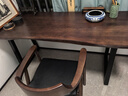 优品元素 实木电脑桌台式家用书房卧室书桌 原木大板办公写字桌学习桌子 原木桌：160*(65-70)*75板厚5cm 实拍图