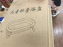 婴儿洗澡盆儿童浴盆大号宝宝可折叠可坐可躺洗澡神器新生儿童用品 【不感温款】火山灰 实拍图